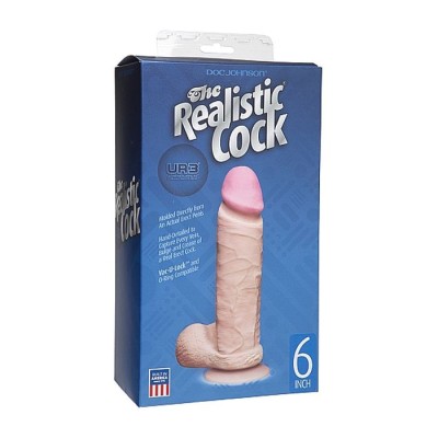 The Realistic Cock - UR3 - 6 Inch - Whit