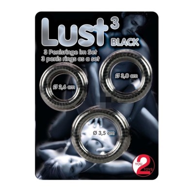 Lust 3 Cock Rings black