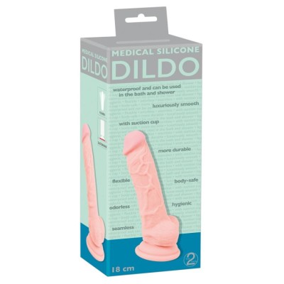 Medical Silicone Dildo 18 cm Medical Silicone Dildo 18 cm