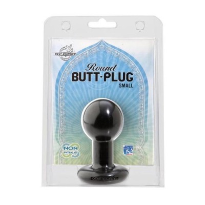 DOC JOHNSON ROUND BUTT-PLUG SMALL BLACK