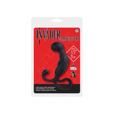 Invader Prostate plug Sili.ca.9 cm Black