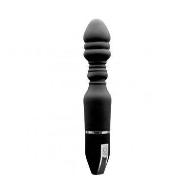 Insane Silicone Vib. Butt Plug 20cm Blac