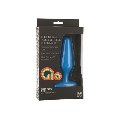 Vibrating Anal Plug - Thick - Blue