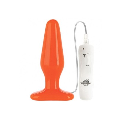 Vibrating Anal Plug - Thick - Orange