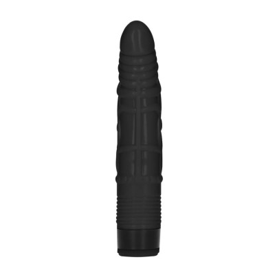 8 Inch Slight Realistic Dildo Vibe-Black