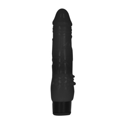 8 Inch Fat Realistic Dildo Vibe - Black