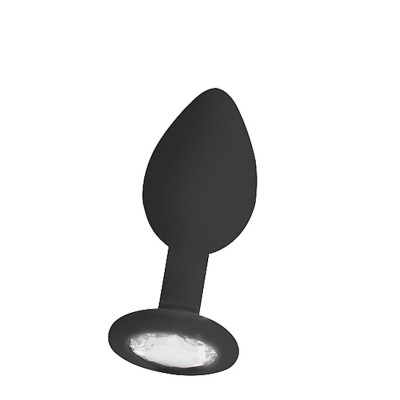 Regular Diamond Butt Plug - Black