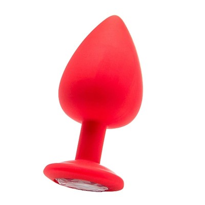 Extra Large Diamond Butt Plug - Red