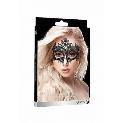 Queen Black Lace Mask - Black