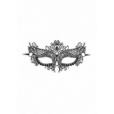 Queen Black Lace Mask - Black