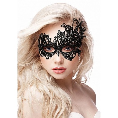 Royal Black Lace Mask - Black