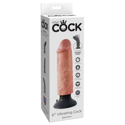 Vibrating Cock - 6 Inch - Flesh