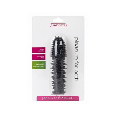 Thrilling Silicone Penis Extension Black