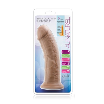 AU NATURAL 8INCH DILDO MOCHA AU NATURAL 8INCH DILDO MOCHA