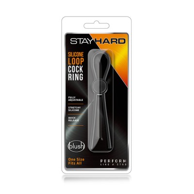 STAY HARD SILICONE LOOP COCK RING BLACK