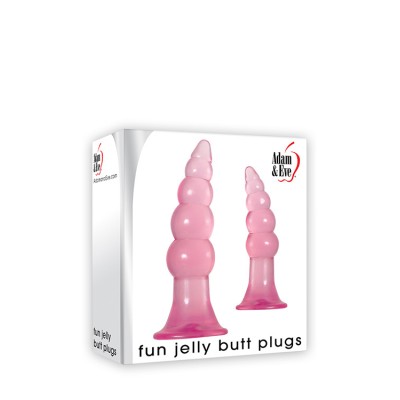 A&E FUN JELLY BUTT PLUGS PINK