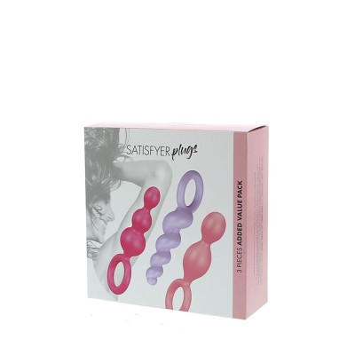 SATISFYER PLUGS SET - 3 pezzi MULTICOLOR