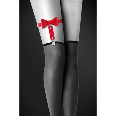 GARTER WITH BOW RED