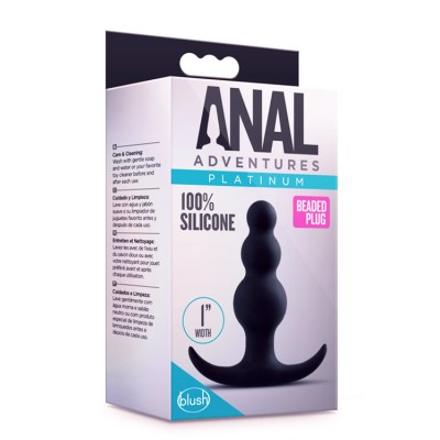 ANAL ADVENTURES PLATINUM BEADED PLUG