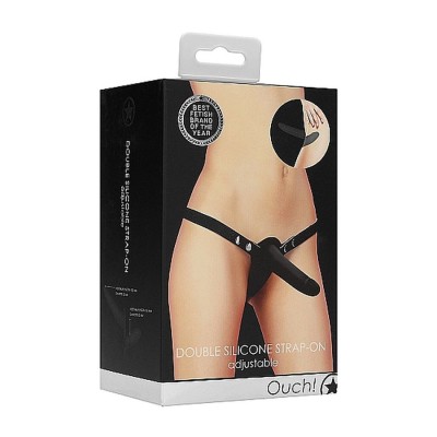 Double Silicone Strap-On - Adjustable -