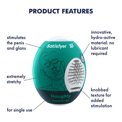 SATISFYER MASTURBATOR EGG NAUGHTY