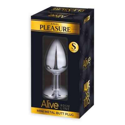 Mini Metal Butt Plug S - White