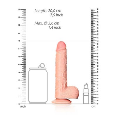 Dildo with Balls and Suction Cup - 18 cm