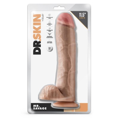 DR. SKIN MR. SAVAGE 11.5 INCH DILDO WITH