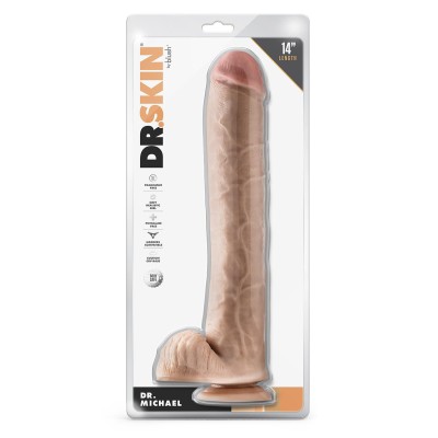 DR. SKIN DR. MICHAEL 14 INCH DILDO WITH