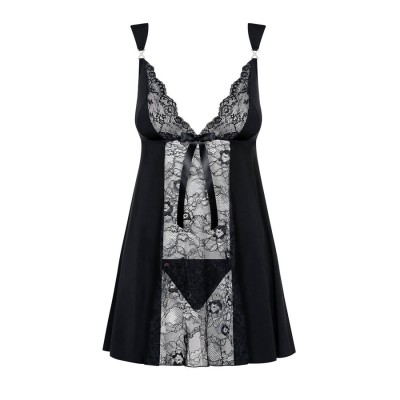 Charmea babydoll & thong  black