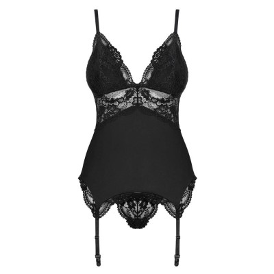 810-COR corset and thong  black