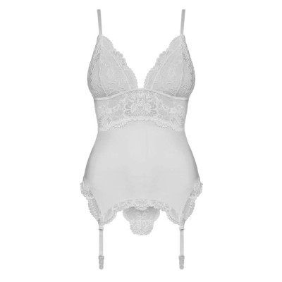 810-COR corset and thong  white