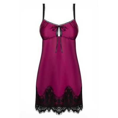 861-CHE-5 chemise & thong  pink