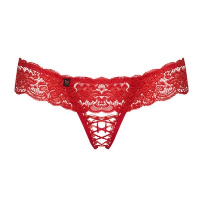 863-THC-3 crotchless thong  red