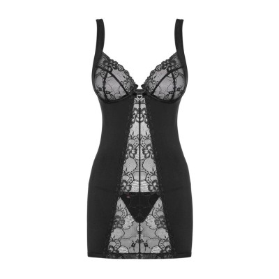 Heartina chemise & thong black