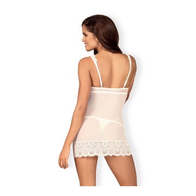 853-CHE-2 chemise & thong white