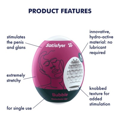 SATISFYER MASTURBATOR EGG BUBBLE