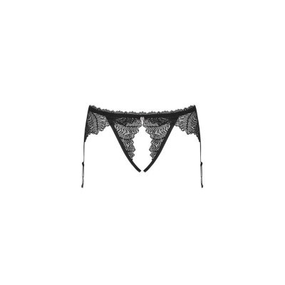 Romanesa crotchless garter belt black