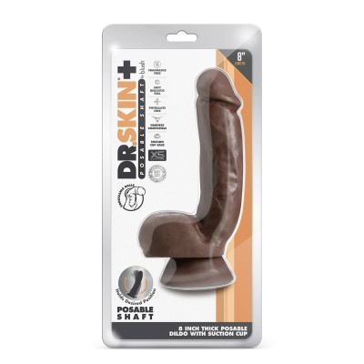 DR. SKIN PLUS 8 INCH THICK POSEABLE DILD