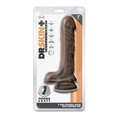 DR. SKIN PLUS 9 INCH POSABLE DILDO WITH