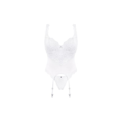 Amor Blanco corset & thong L/XL white