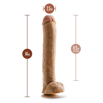 DR. SKIN DR. MICHAEL 14 INCH DILDO WITH DR. SKIN DR. MICHAEL 14 INCH DILDO WITH