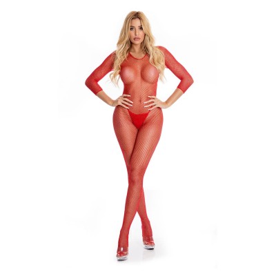 RISQUE CROTCHLESS BODYSTOCKING RED