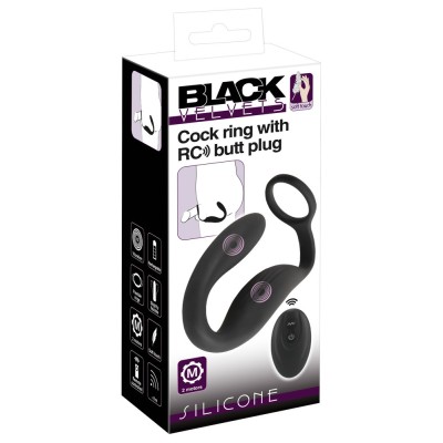 Black Velvets Cock ring w butt