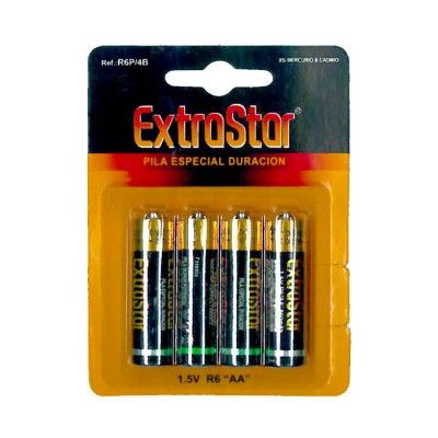 Batterie 1.5V AA Size 4 pezzi EXTRASTAR