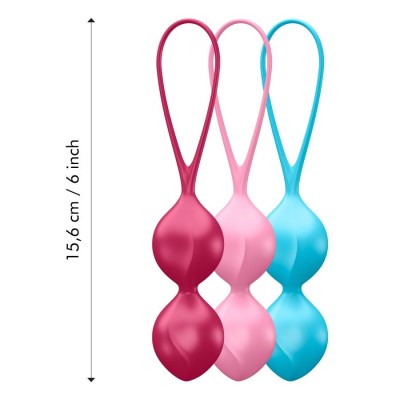 SATISFYER BALLS DOUBLE 80-150- SET 3 pz.