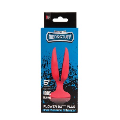 MENZSTUFF FLOWER BUTT PLUG 5INCH RED