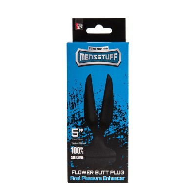 MENZSTUFF FLOWER BUTT PLUG 5INCH BLACK