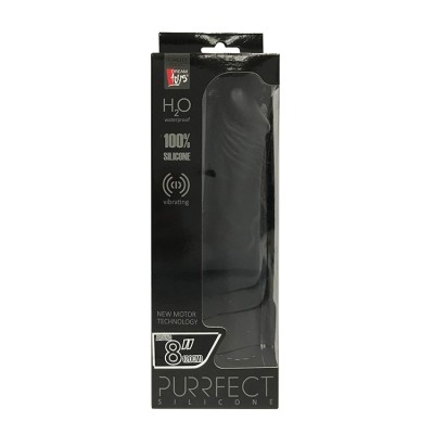 PURRFECT SILICONE DELUXE 8INCH BLACK