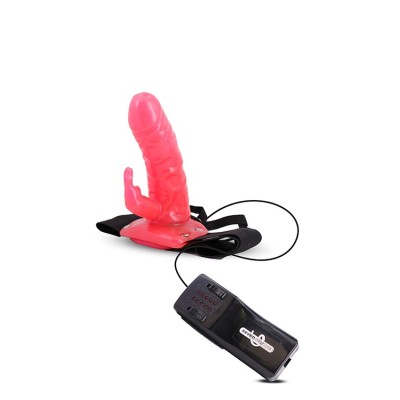 VIBRATING HOLLOW STRAP ON PENIS